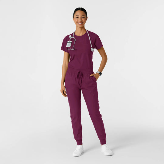 Wink Scrubs Women's Classic Tee Wine | scrub-supply.com