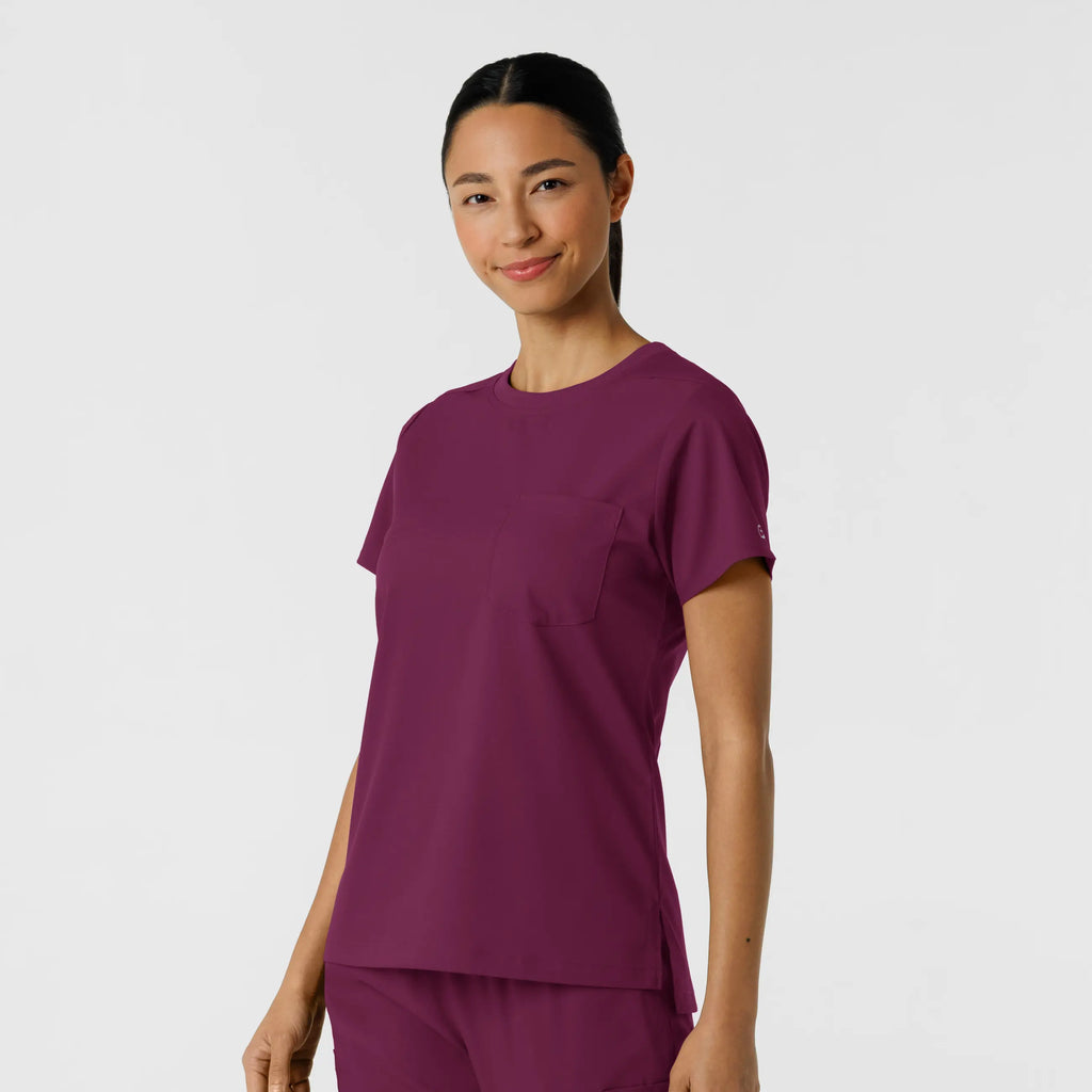 Wink Scrubs Women's Classic Tee Wine | scrub-supply.com