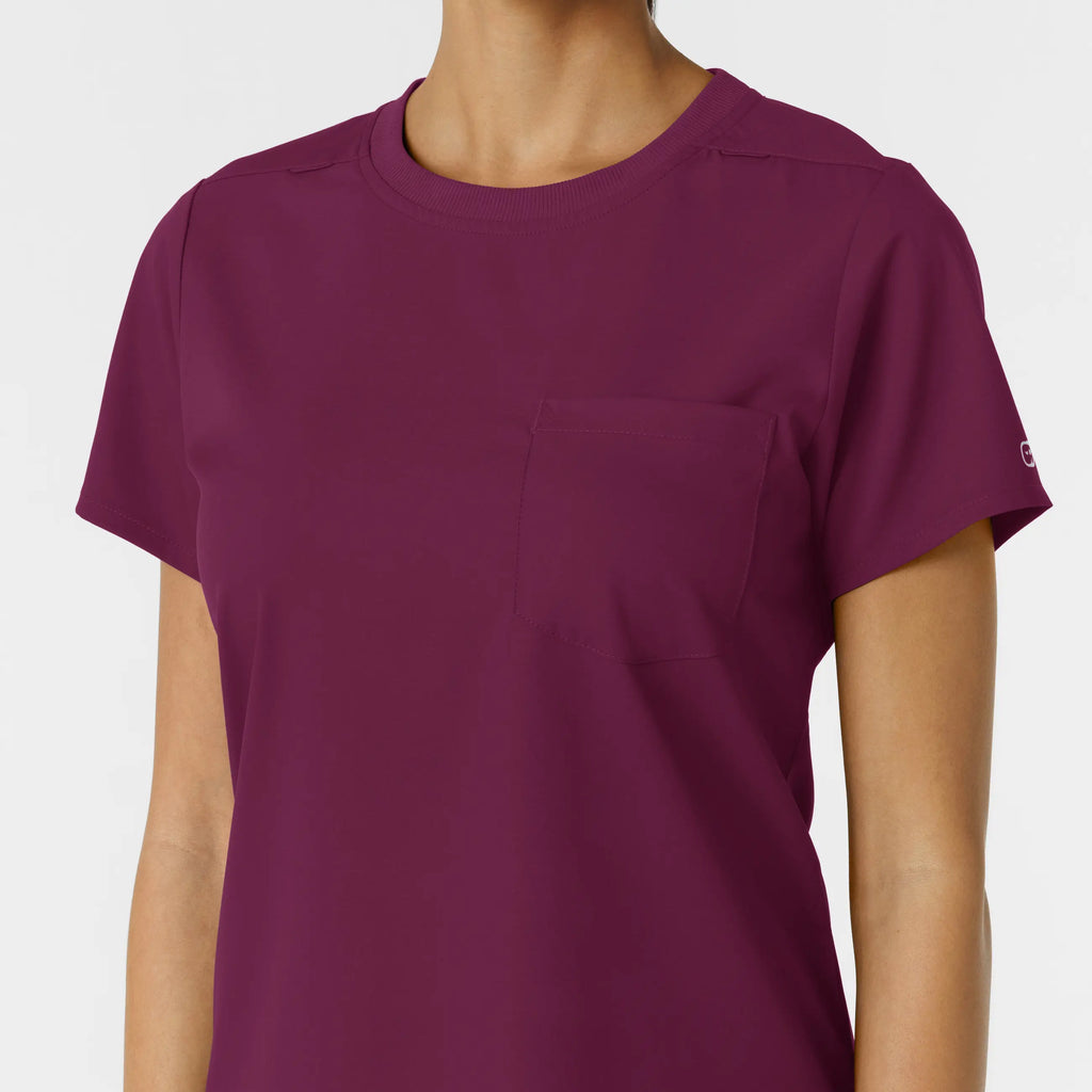 Wink Scrubs Women's Classic Tee Wine | scrub-supply.com