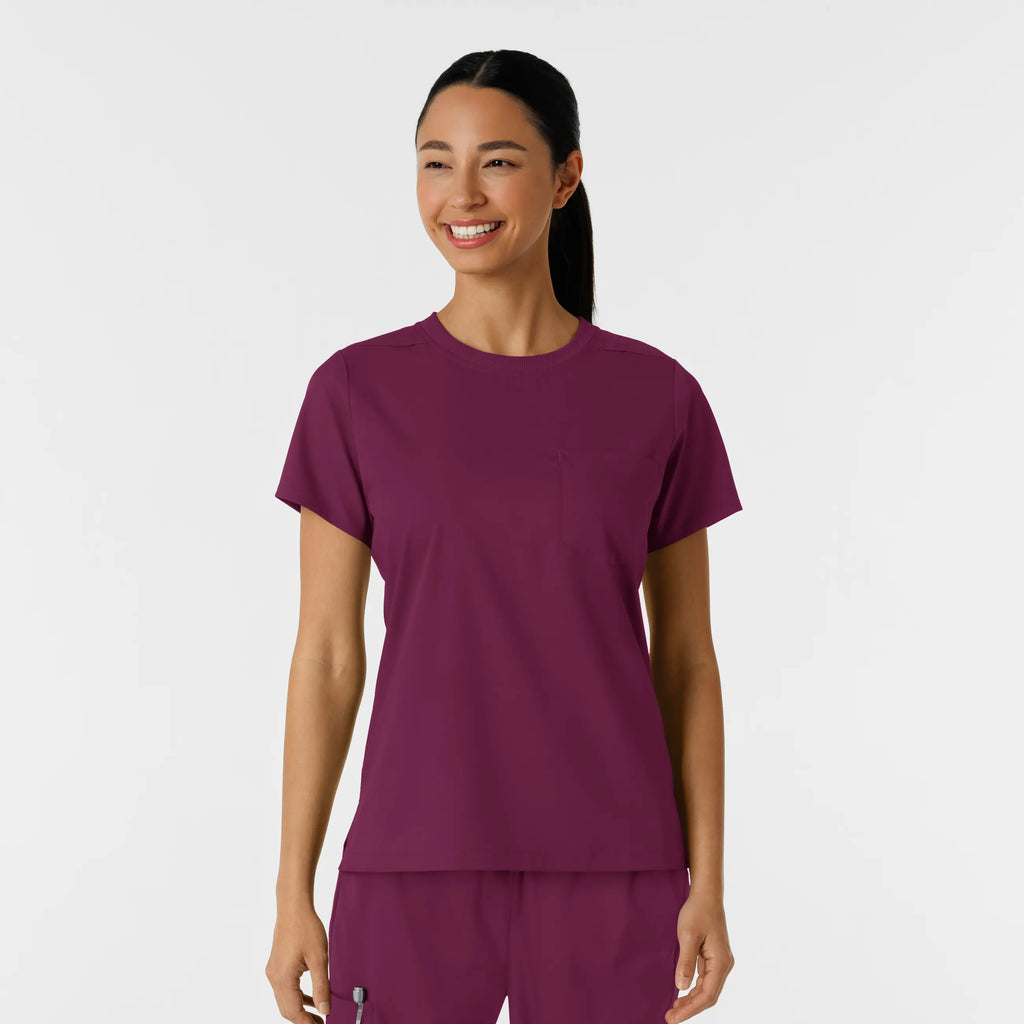 Wink Scrubs Women's Classic Tee Wine | scrub-supply.com