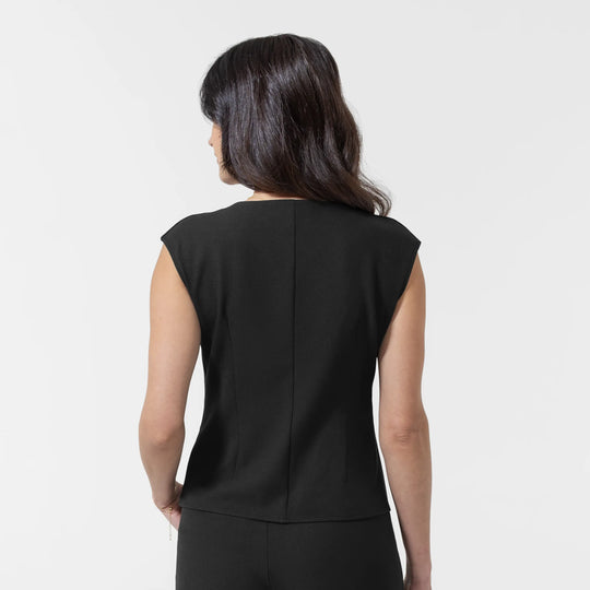 Wink Scrubs Women's Women’s Ruched Blouse Black | scrub-supply.com
