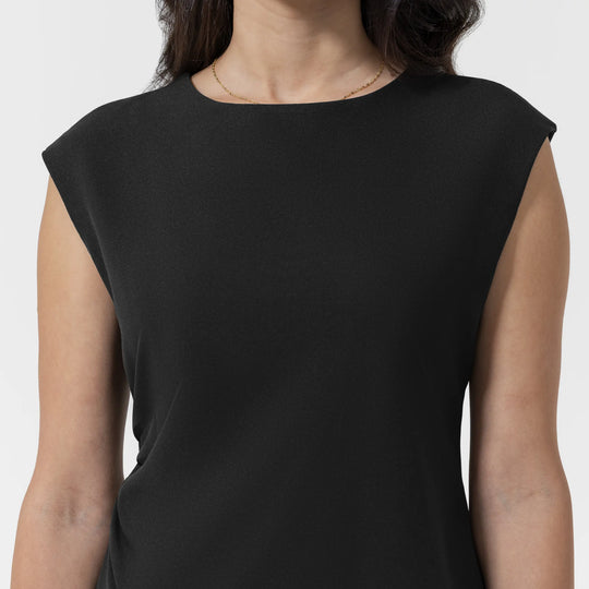 Wink Scrubs Women's Women’s Ruched Blouse Black | scrub-supply.com