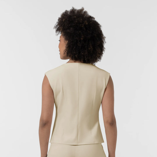 Wink Scrubs Women's Women’s Ruched Blouse Coconut Milk | scrub-supply.com