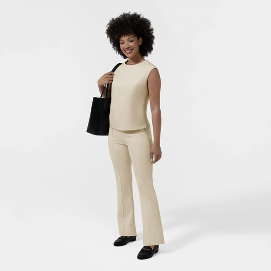 Wink Scrubs Women's Women’s Ruched Blouse Coconut Milk | scrub-supply.com
