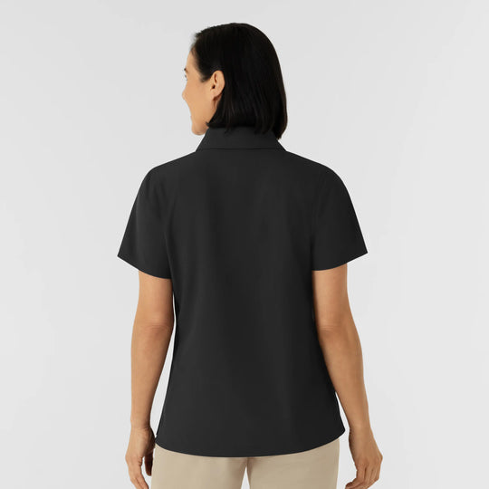 Wink Scrubs Women's Polo Black | scrub-supply.com