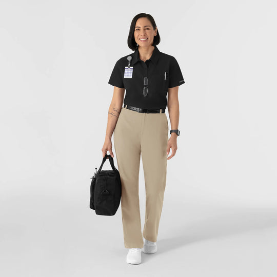 Wink Scrubs Women's Polo Black | scrub-supply.com