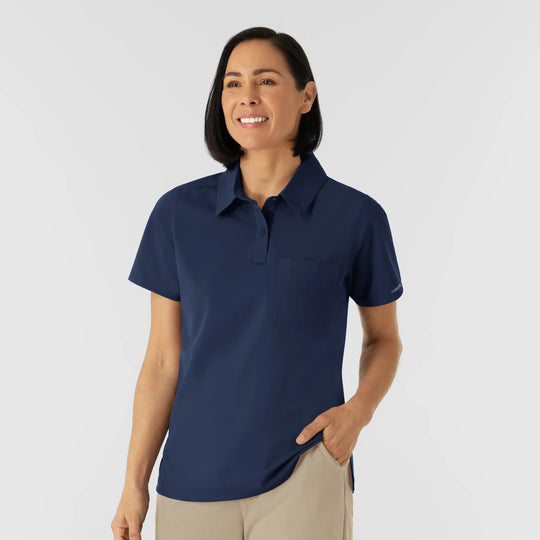 Wink Scrubs Women's Polo Navy | scrub-supply.com