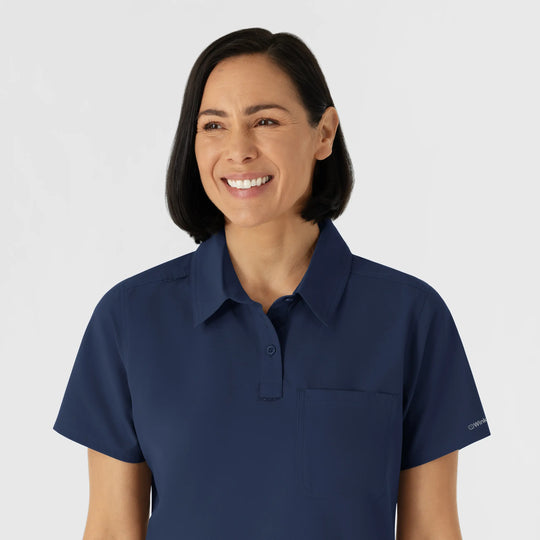 Wink Scrubs Women's Polo Navy | scrub-supply.com