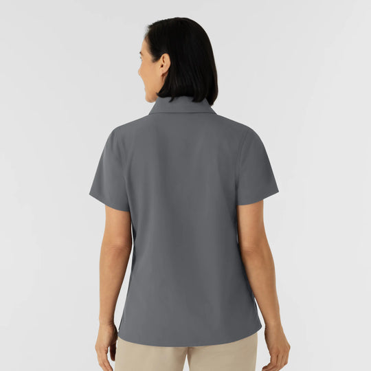 Wink Scrubs Women's Polo Pewter | scrub-supply.com