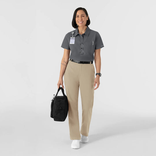 Wink Scrubs Women's Polo Pewter | scrub-supply.com