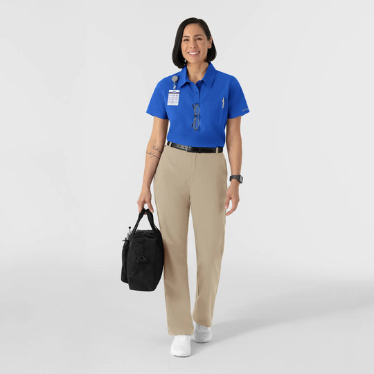 Wink Scrubs Women's Polo Royal Blue | scrub-supply.com