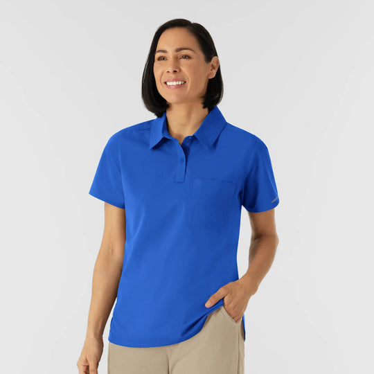 Wink Scrubs Women's Polo Royal Blue | scrub-supply.com