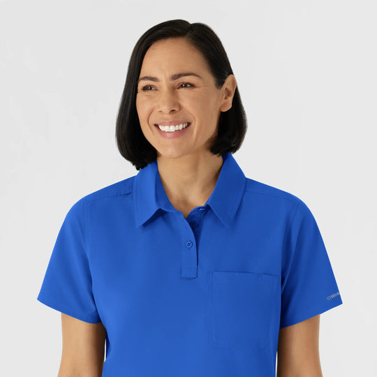 Wink Scrubs Women's Polo Royal Blue | scrub-supply.com