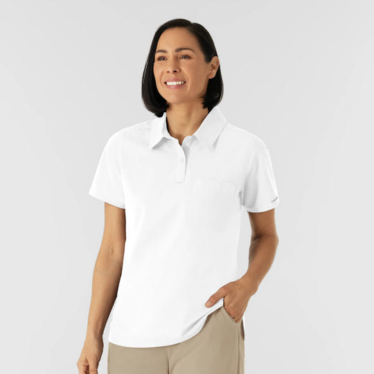 Wink Scrubs Women's Polo White | scrub-supply.com