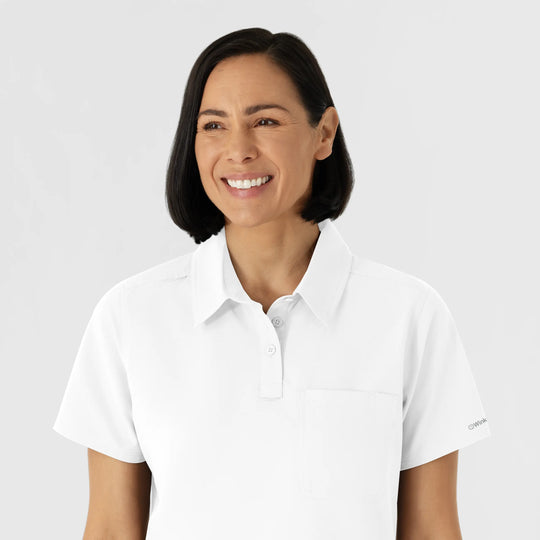 Wink Scrubs Women's Polo White | scrub-supply.com