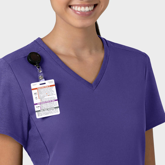 Wink Scrubs Women's Thrive Flex-n-Reach V-Neck Scrub Top Grape | scrub-supply.com