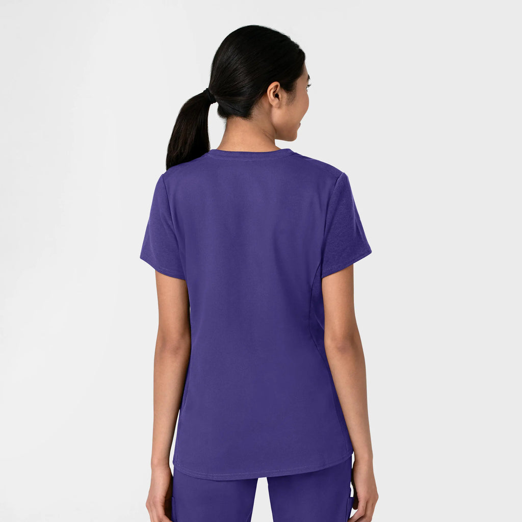 Wink Scrubs Women's Thrive Flex-n-Reach V-Neck Scrub Top Grape | scrub-supply.com