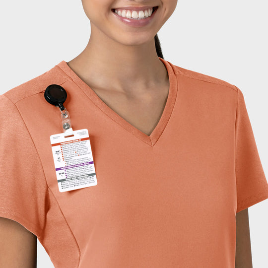 Wink Scrubs Women's Thrive Flex-n-Reach V-Neck Scrub Top Terracotta | scrub-supply.com