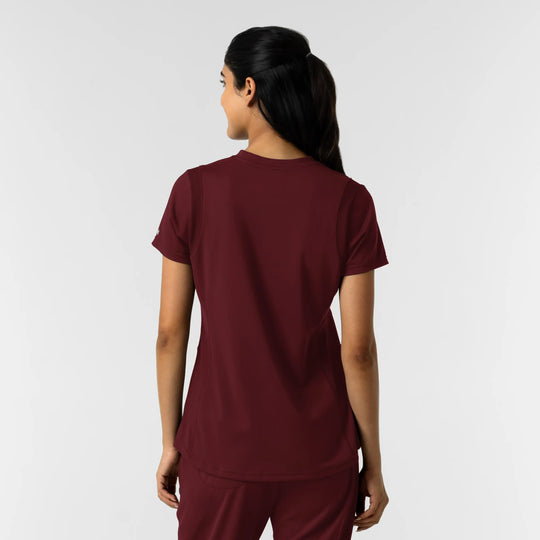 Wink Scrubs Women's 2-Pocket Scrub Top Burgundy | scrub-supply.com