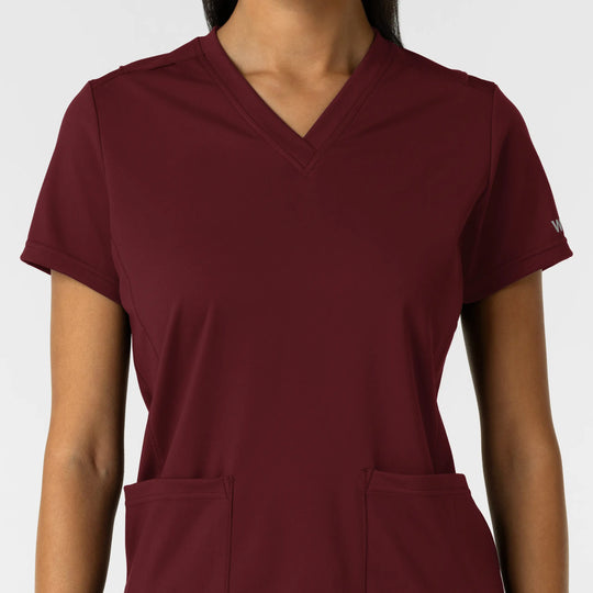 Wink Scrubs Women's 2-Pocket Scrub Top Burgundy | scrub-supply.com