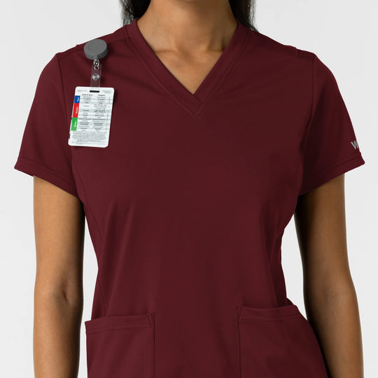 Wink Scrubs Women's 2-Pocket Scrub Top Burgundy | scrub-supply.com