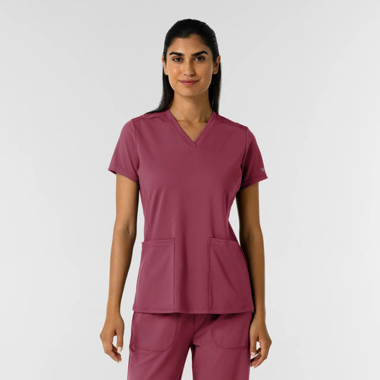 Wink Scrubs Women's 2-Pocket Scrub Top Carnation | scrub-supply.com