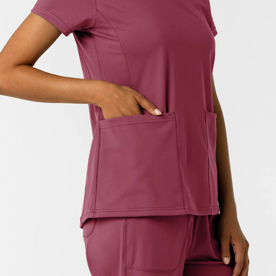 Wink Scrubs Women's 2-Pocket Scrub Top Carnation | scrub-supply.com