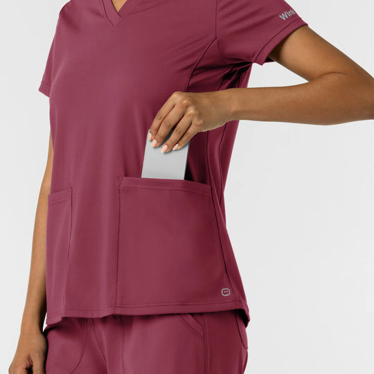 Wink Scrubs Women's 2-Pocket Scrub Top Carnation | scrub-supply.com