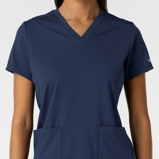 Wink Scrubs Women's 2-Pocket Scrub Top Navy | scrub-supply.com