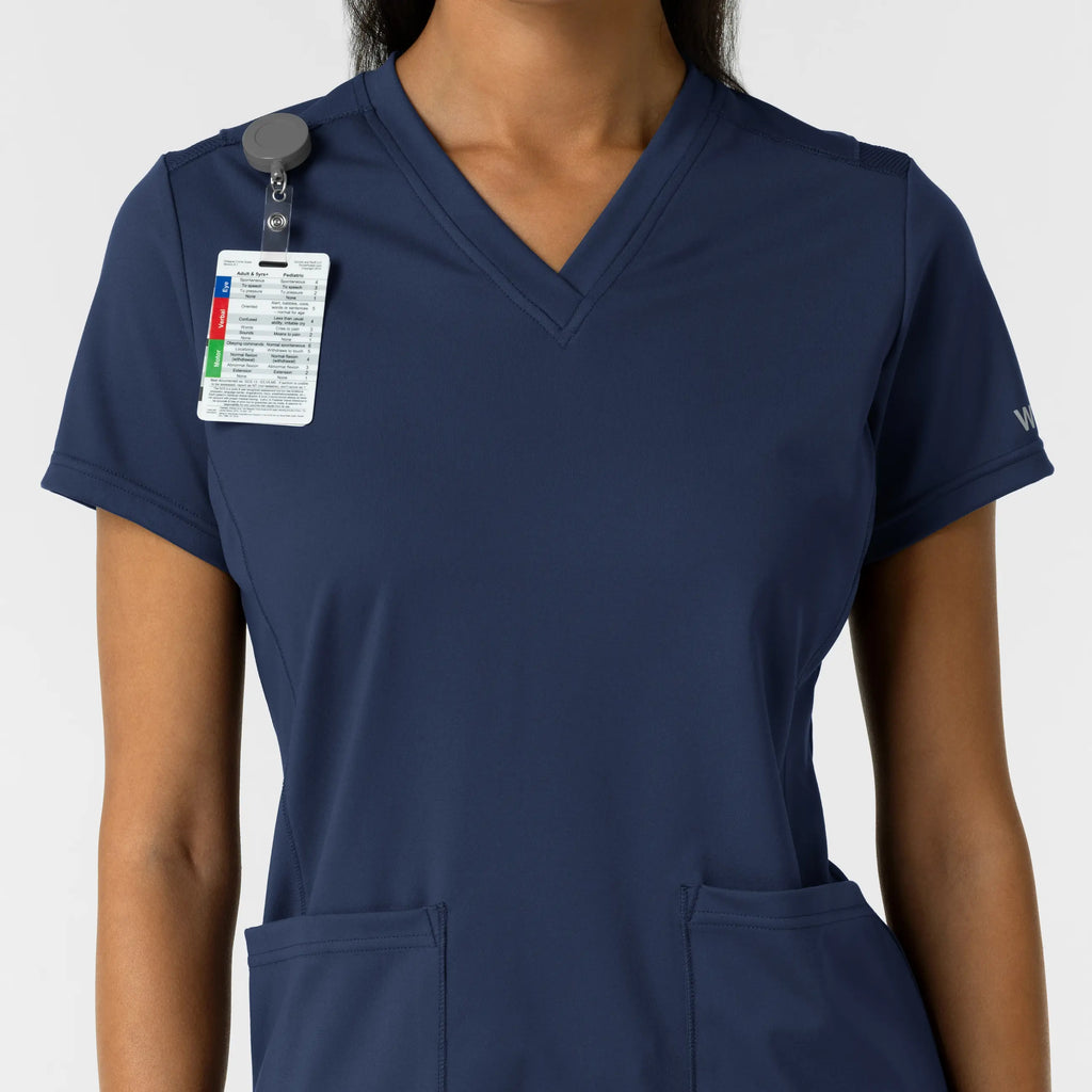Wink Scrubs Women's 2-Pocket Scrub Top Navy | scrub-supply.com