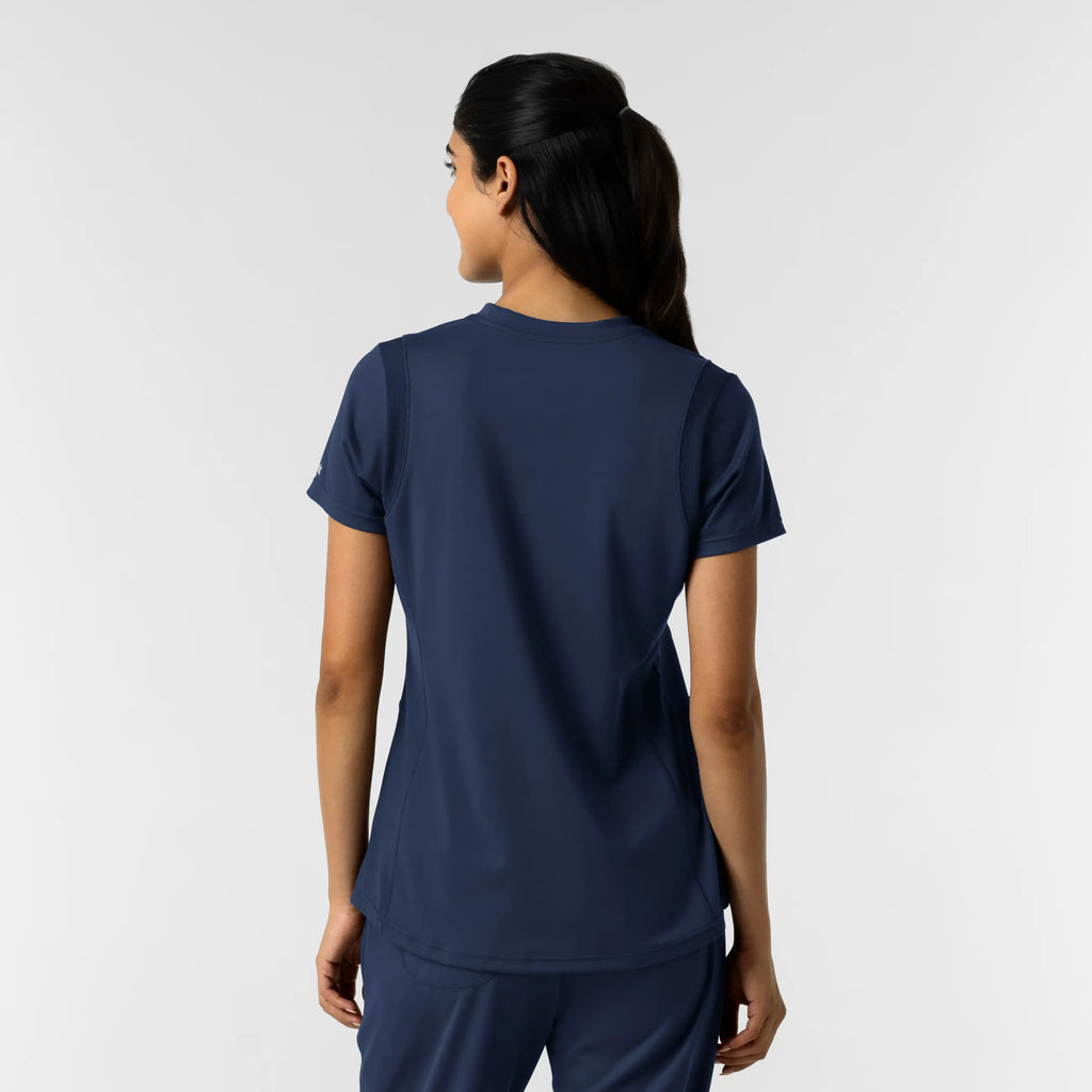 Wink Scrubs Women's 2-Pocket Scrub Top Navy | scrub-supply.com