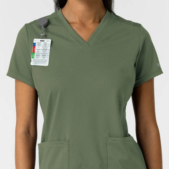 Wink Scrubs Women's 2-Pocket Scrub Top Olive | scrub-supply.com