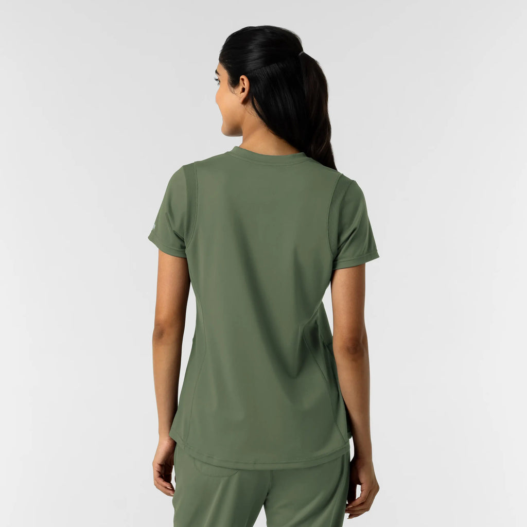 Wink Scrubs Women's 2-Pocket Scrub Top Olive | scrub-supply.com