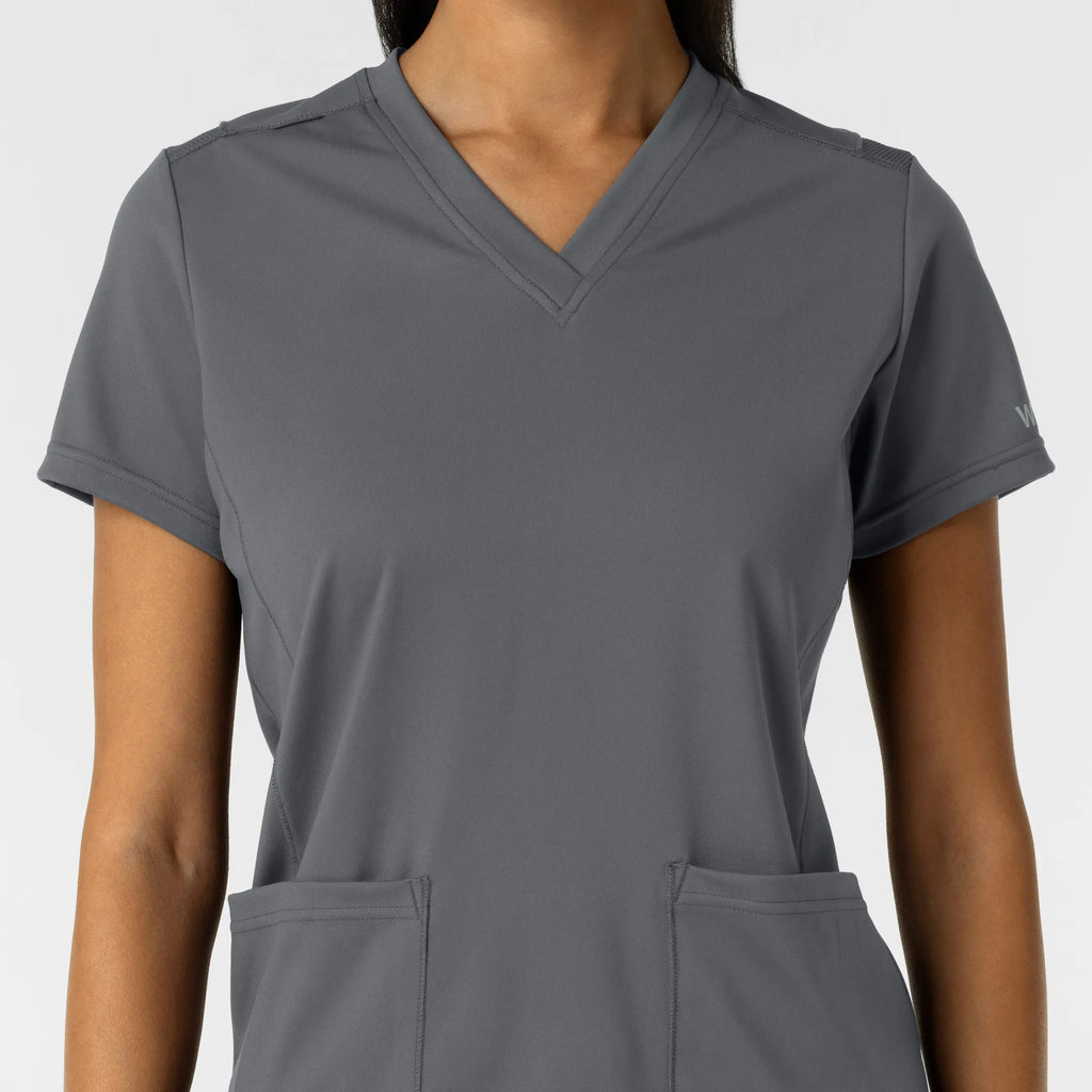 Wink Scrubs Women's 2-Pocket Scrub Top Pewter | scrub-supply.com