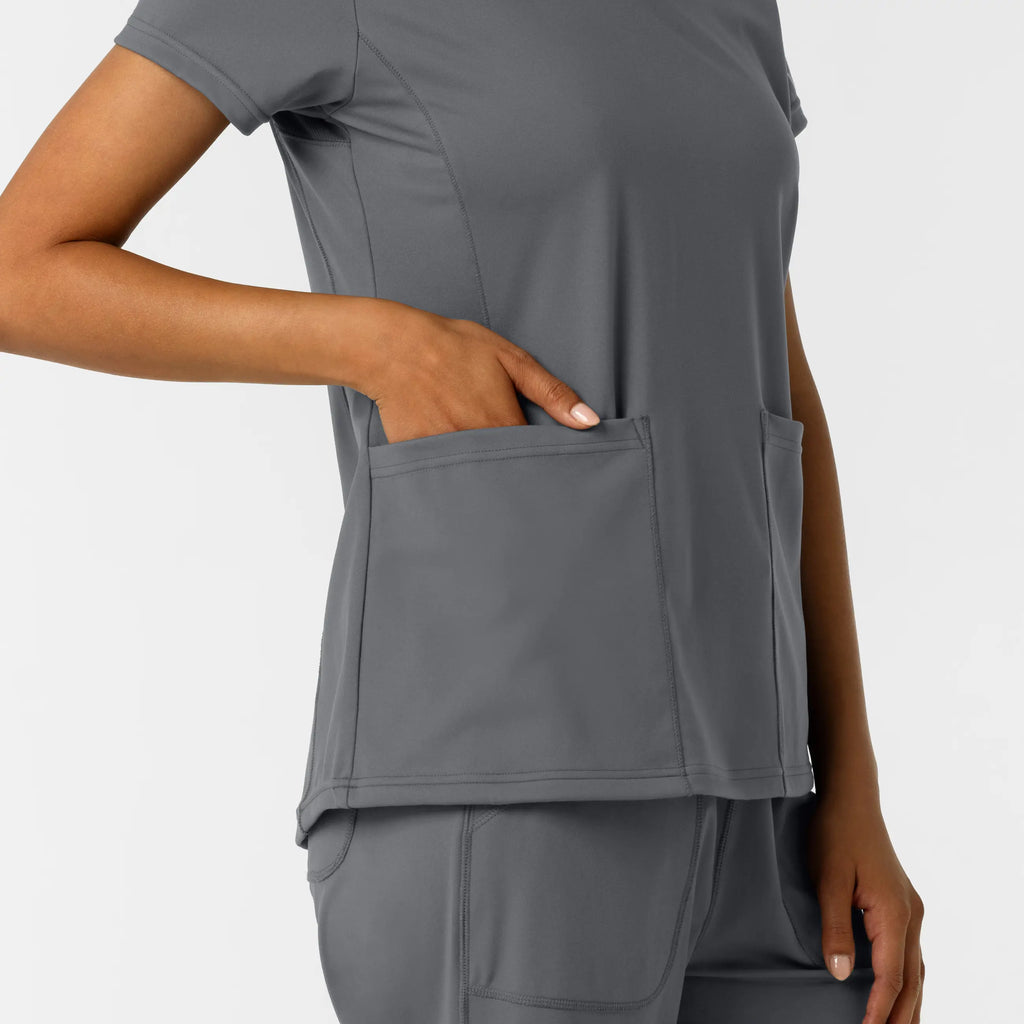 Wink Scrubs Women's 2-Pocket Scrub Top Pewter | scrub-supply.com