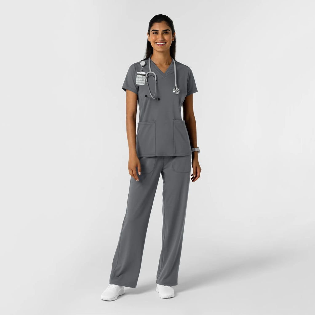 Wink Scrubs Women's 2-Pocket Scrub Top Pewter | scrub-supply.com