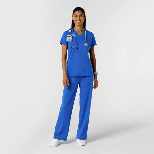Wink Scrubs Women's 2-Pocket Scrub Top Royal Blue | scrub-supply.com