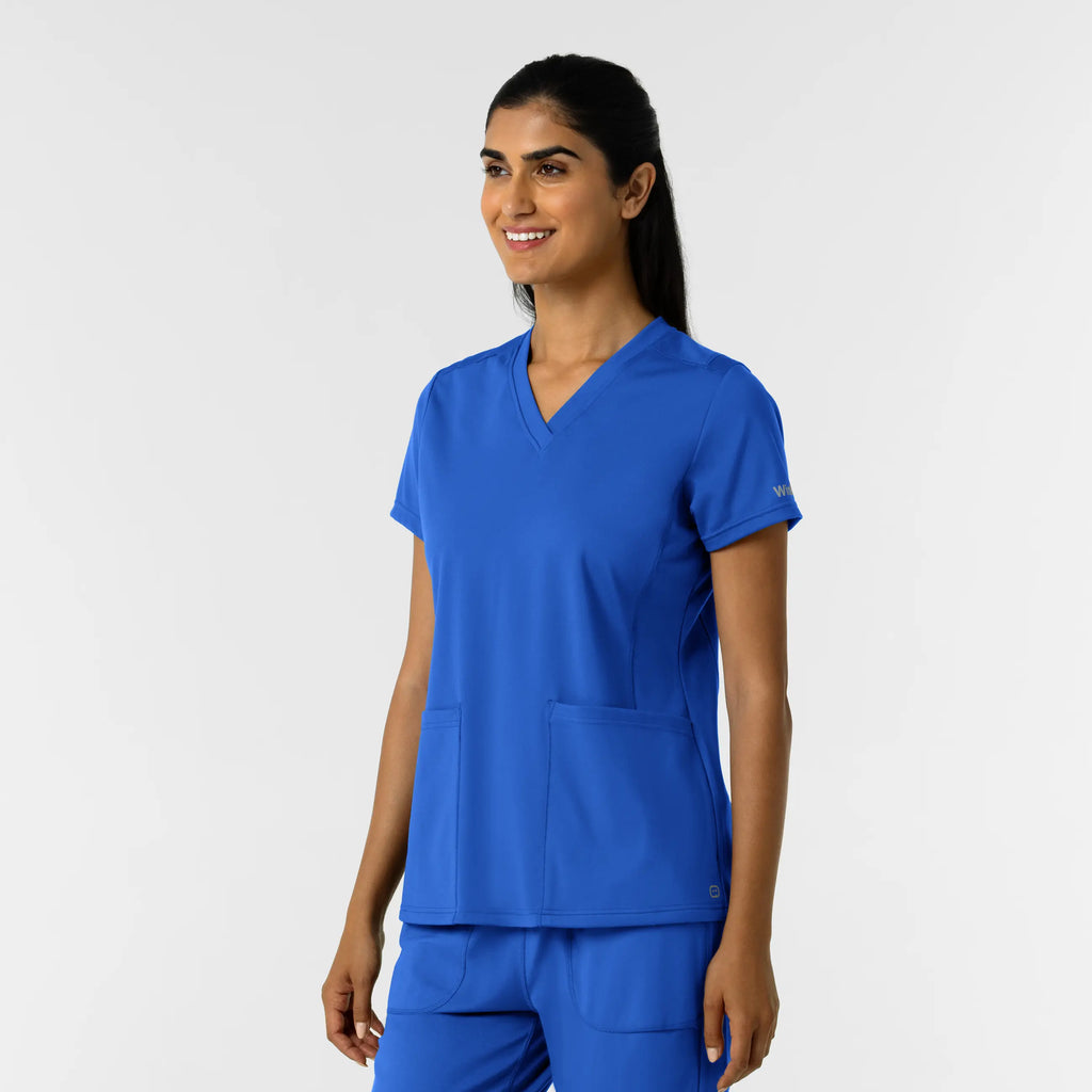 Wink Scrubs Women's 2-Pocket Scrub Top Royal Blue | scrub-supply.com