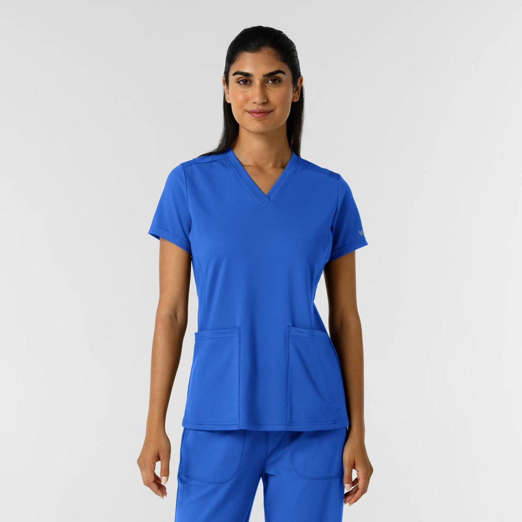 Wink Scrubs Women's 2-Pocket Scrub Top Royal Blue | scrub-supply.com