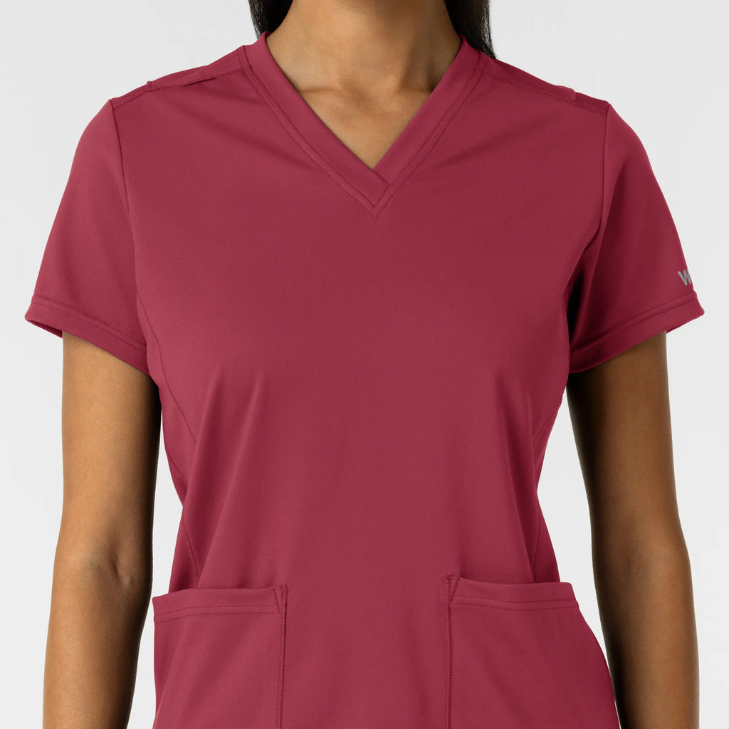 Wink Scrubs Women's 2-Pocket Scrub Top Ruby | scrub-supply.com