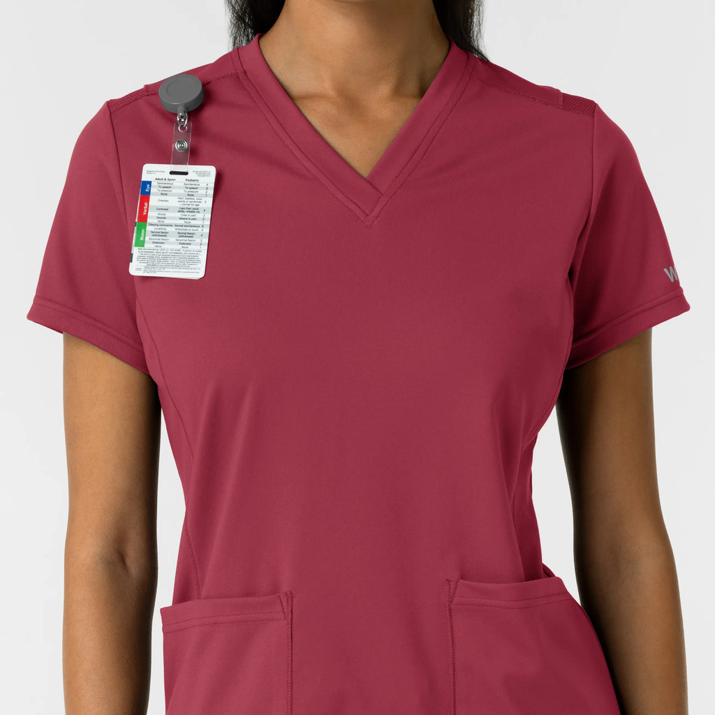 Wink Scrubs Women's 2-Pocket Scrub Top Ruby | scrub-supply.com