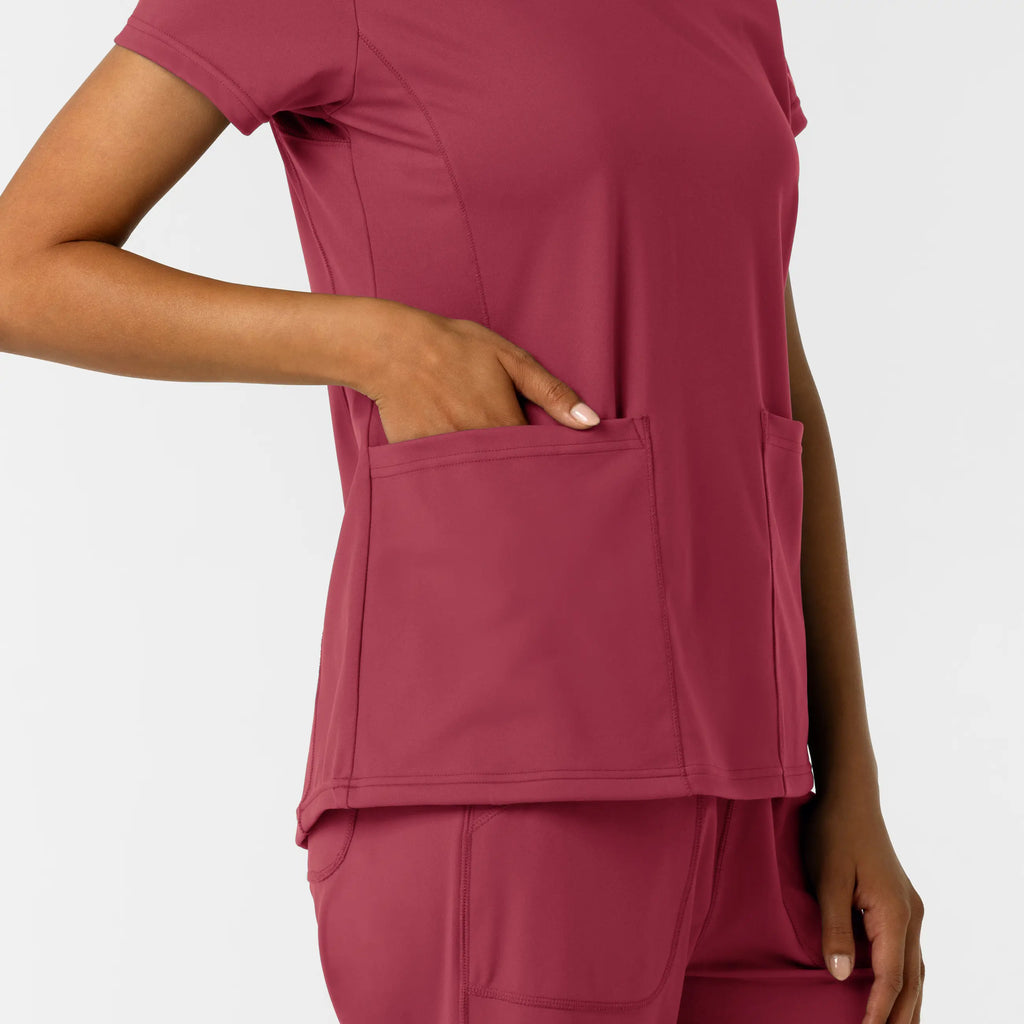 Wink Scrubs Women's 2-Pocket Scrub Top Ruby | scrub-supply.com
