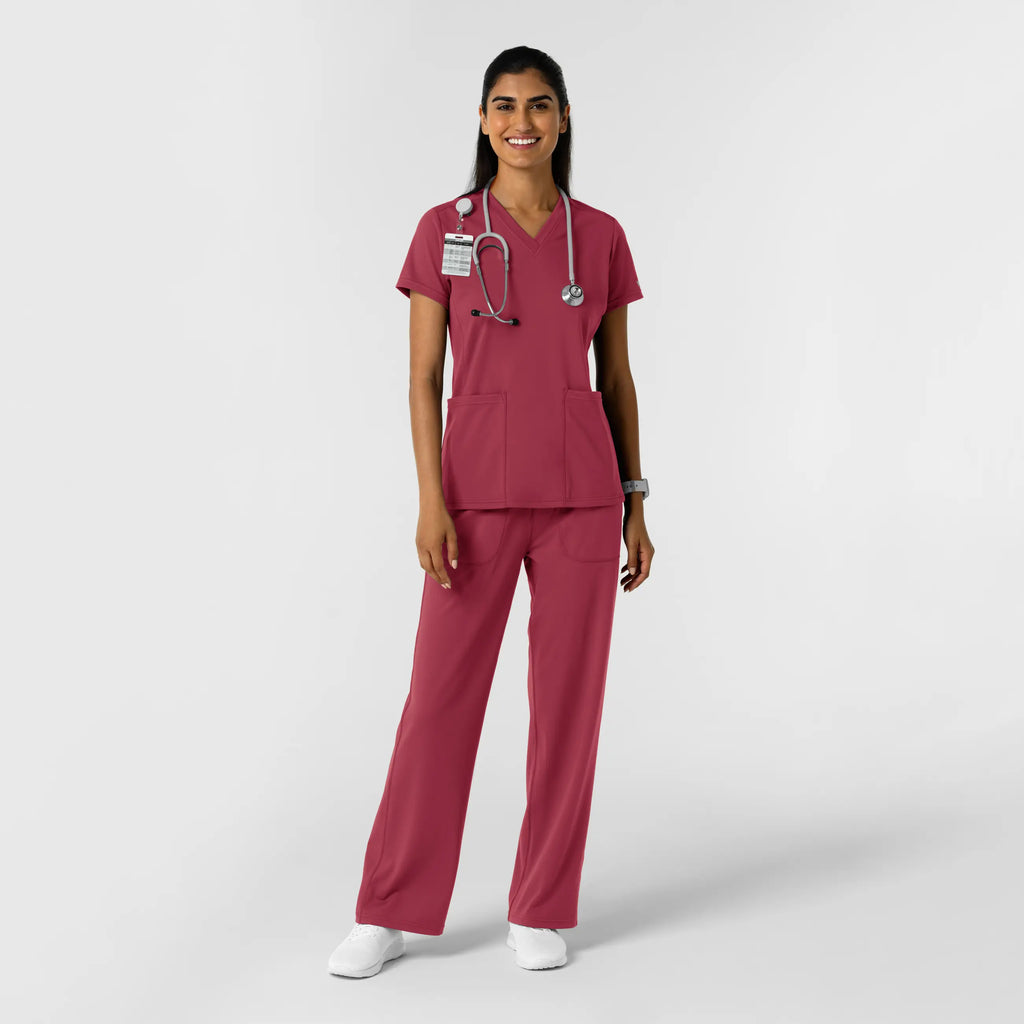 Wink Scrubs Women's 2-Pocket Scrub Top Ruby | scrub-supply.com