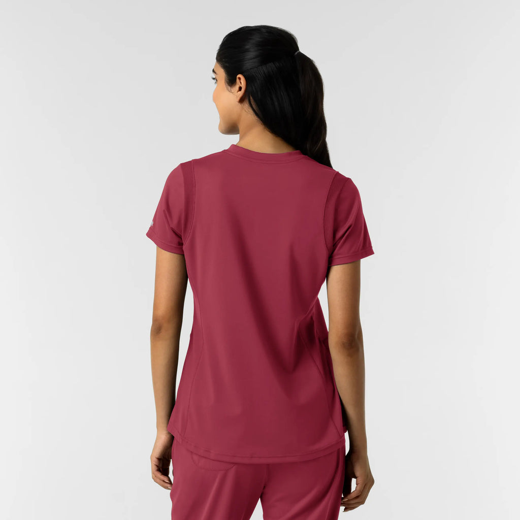 Wink Scrubs Women's 2-Pocket Scrub Top Ruby | scrub-supply.com