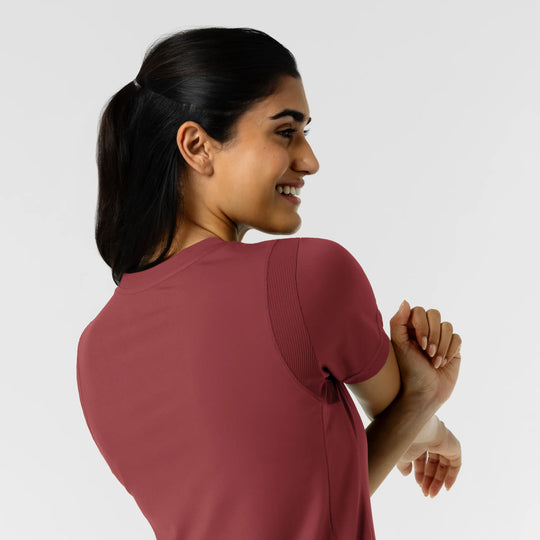 Wink Scrubs Women's 2-Pocket Scrub Top Ruby | scrub-supply.com
