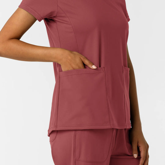 Wink Scrubs Women's 2-Pocket Scrub Top Ruby | scrub-supply.com