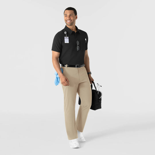 Wink Scrubs Men's Polo Black | scrub-supply.com