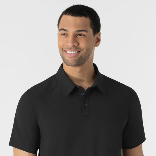Wink Scrubs Men's Polo Black | scrub-supply.com