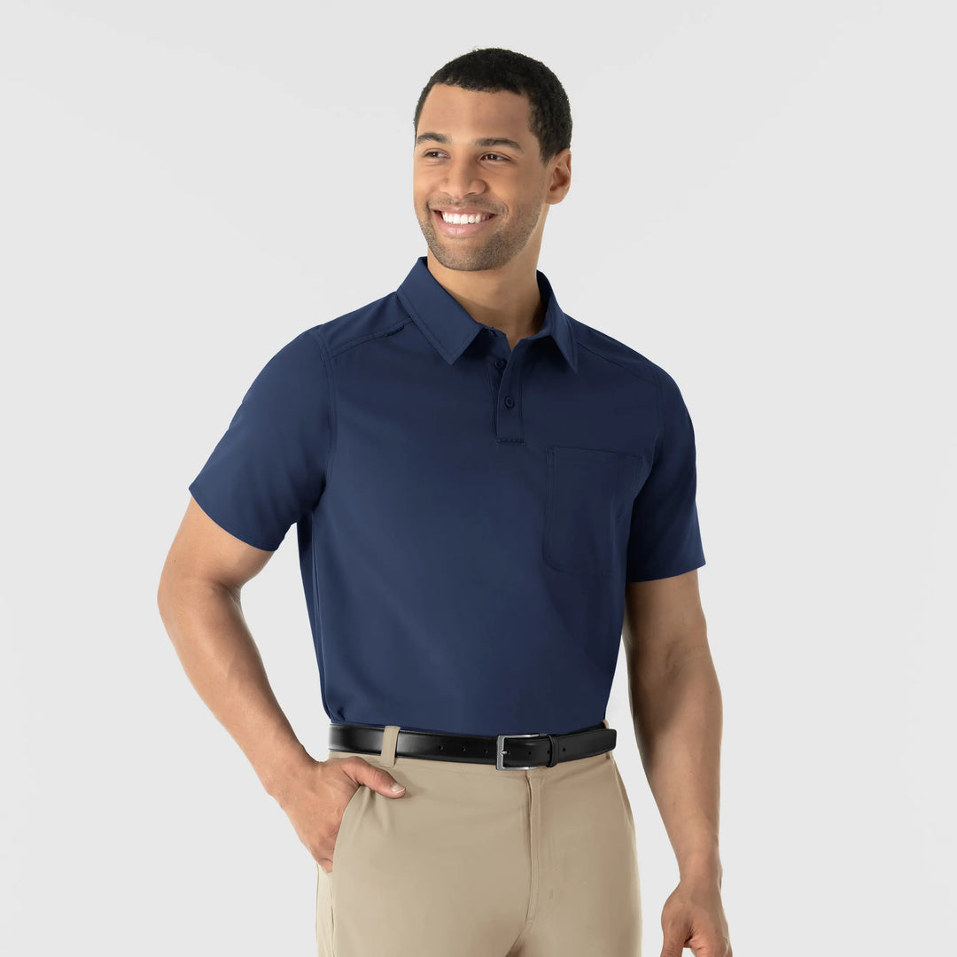 Wink Scrubs Men's Polo Navy | scrub-supply.com