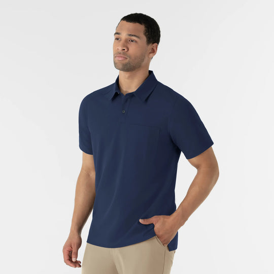 Wink Scrubs Men's Polo Navy | scrub-supply.com